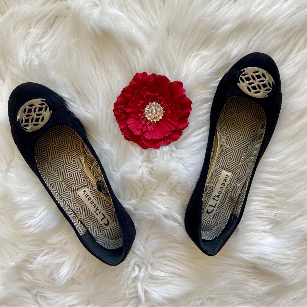 CL by Laundry Black Ballet Flats